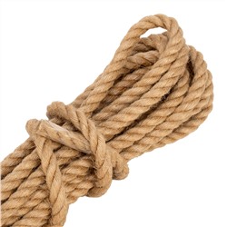 Веревка джутовая, L 10 м, крученая, D 8 мм Сибртех