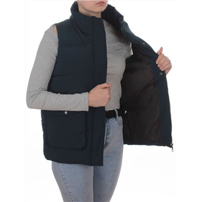793 DK. BLUE Жилет зимний утепленный женский (150 гр. холлофайбер)