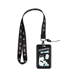 Бейдж вертикальный MESHU "Fancy Cat", 110*70мм, лента с карабином, 2D печать, опп пакет, европодвес