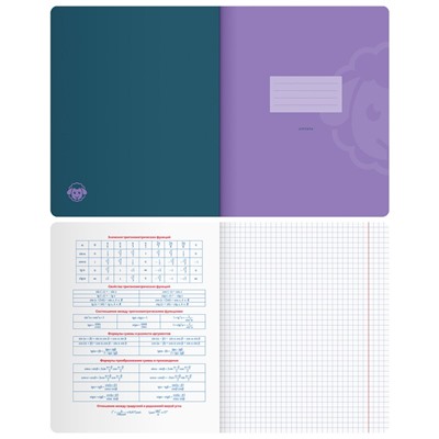 Комплект (12 шт.) предметных тетрадей 48л. BG "Monocolor. Element", ламинация soft-touch, выб. лак, 70г/м2, пенал