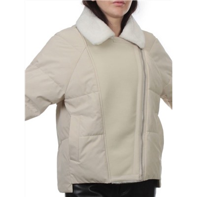 S24-163 BEIGE Куртка демисезонная женская (100 гр. холлофайбер)