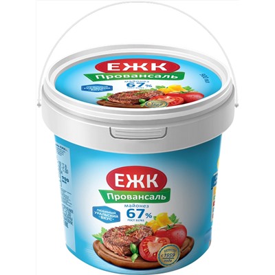 Майонез "Провансаль ЕЖК"  67% 900мл(868г), банка полим. т-пак, шт