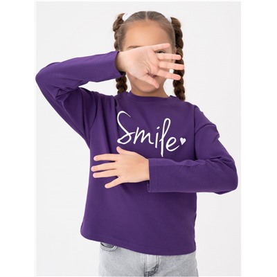 Лонгслив детский "Смайл" фиолет