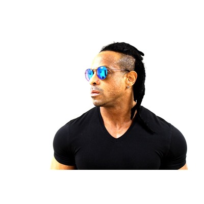 Солнце RAY BAN 3447 темный метал зеркально-голубой
