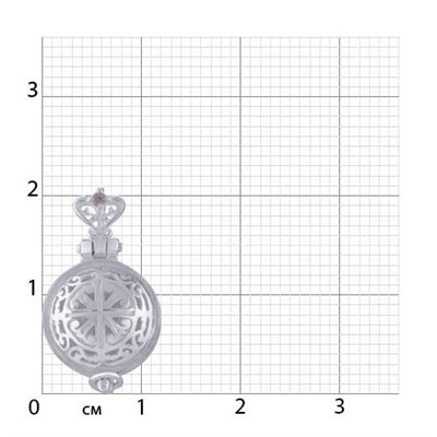Мощевик (БМ Казанская) из серебра литье с фианитом