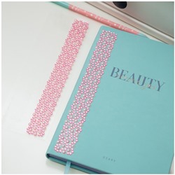 Наклейки акриловые MESHU "Pink line", 25*7,8см, стразы, 500 наклеек, инд. уп., европодвес