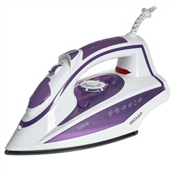 Утюг DELTA LUX DL-352 белый с фиолетовым: 2200 Вт, КЕРАМИЧЕСКОЕ покрытие, АНТИНАКИПЬ  (10) оптом