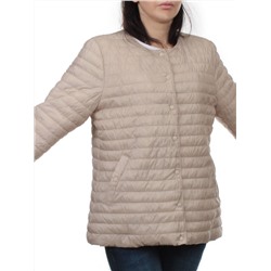 K-527 BEIGE Куртка демисезонная стеганая женская (70 гр. холлофайбер)