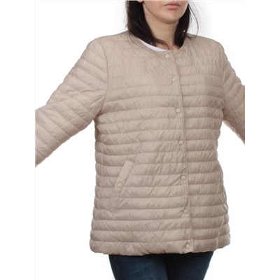 K-527 BEIGE Куртка демисезонная стеганая женская (70 гр. холлофайбер)