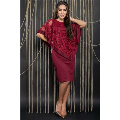 Платье Твой выход (бордо) П14586-7М