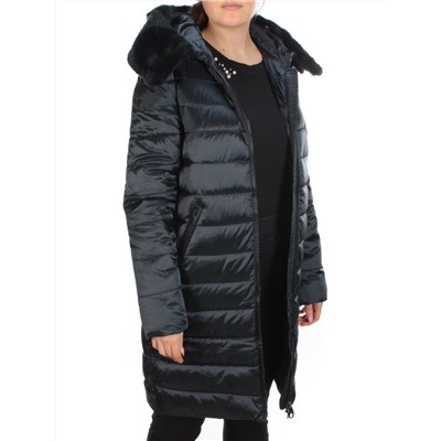 815-E03 DARK BLUE Пальто зимнее женское VISDEER (200 гр. тинсулейт)