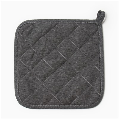 Набор кухонный Этель ECO grey: варежка 15х28см, прихватка 19х19см, 100% лён, 245 г/м2