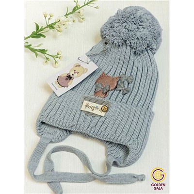 Теплая шапка для девочки на возраст 3-5 лет Арт 8