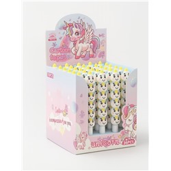 Ручка гелевая  "Cartoon unicorn", mix, шоу-бокс 36 шт.