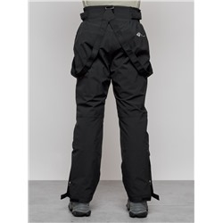 Полукомбинезон утепленный мужской зимний горнолыжный черного цвета 7217Ch