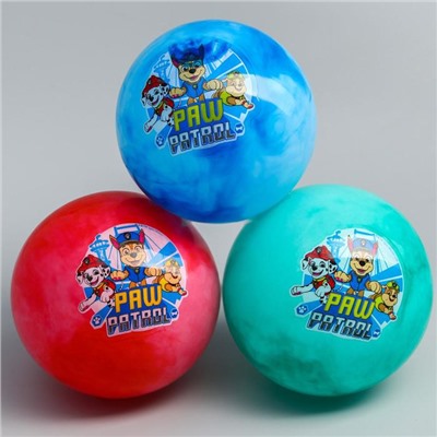 Мяч детский Paw Patrol, 22 см, 60 г, мрамор, МИКС