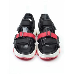 08-PED76-2 BLACK Босоножки (текстиль, стелька натуральная кожа)