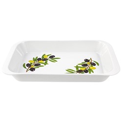 Лоток фарфоровый "Оливки" 1,4л, 32х19х4см, прямоугольный(Россия)