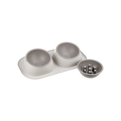 Миска для животных Дубль Макс 0,45 л/миска для медленого кормления 0,3 л Soft-touch