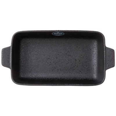 БЛЮДО ПРЯМОУГОЛЬНОЕ С РУЧКАМИ BRONCO "MIDNIGHT" 33,5*16,5*7 СМ (КОР=12ШТ.)