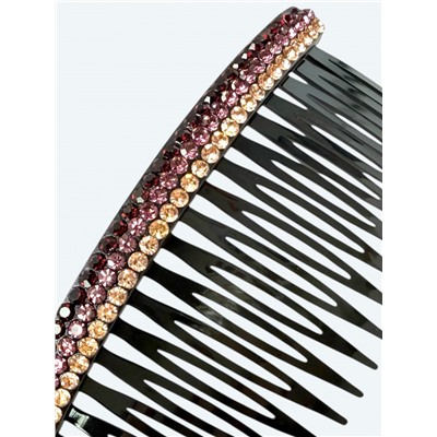 Гребень для волос со стразами большой 6шт. Арт: ГР1/006А