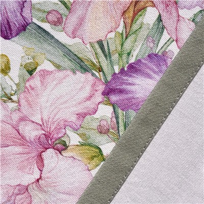 ДОРОЖКА "ИРИСЫ" 45Х145СМ, 100% ХЛОПОК,ТВИЛ C ПРОПИТКОЙ БЕЛЫЙ