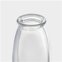 Бутылка для соусов и масла Доляна «Парфе», 350 мл, 5.5×16 см, с пробковой крышкой, стекло, прозрачная