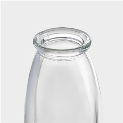 Бутылка для соусов и масла Доляна «Парфе», 350 мл, 5.5×16 см, с пробковой крышкой, стекло, прозрачная