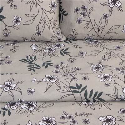 Постельное бельё 2 сп Экономь и Я Spring garden, 173х215см, 175х214см, 50х70см-2шт, микрофибра, 60г/м2