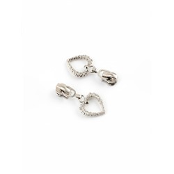 Бегунок для металлической молнии, №3», «Сердце», 10 шт., цвет никель