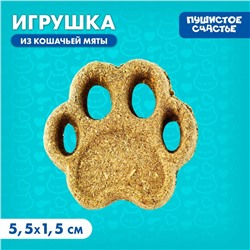 Игрушка для кошек «Лапа» из кошачьей мяты, 5,5 х 1,5 см