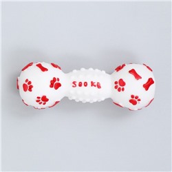 Игрушка для собак, пищащая, "Кость" белая 12,5 см