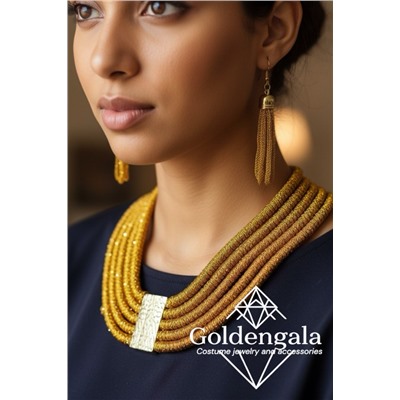 Набор бижутерии колье трансформер и серьги П5/001