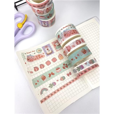 Набор декоративного скотча 10 шт. "Food stories", bunny, шоу-бокс 8 шт.