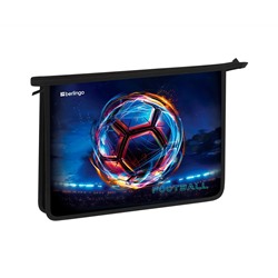 Папка для тетрадей 1 отделение, А4 Berlingo "Cyber Football", 340*245*40 мм, пластик, на молнии
