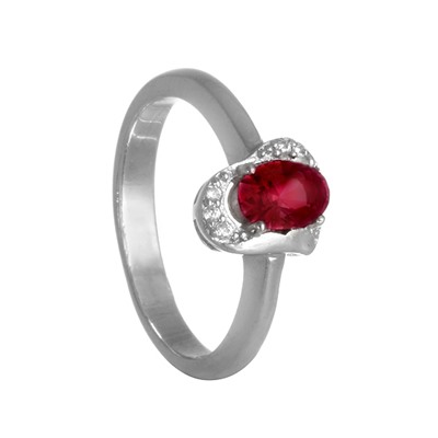 Кольцо 'Капля в сердце' с фианитами ТФКС.В17ФЦ3