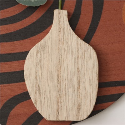 Настенные крючки декоративные «Абстракция. Роза в вазе», дерево, 1.5×19×23.5 см