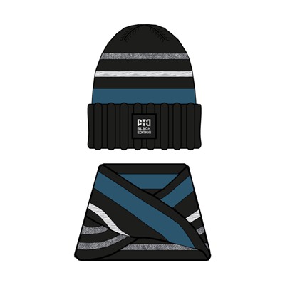 Комплект для мальчика: шапка, снуд