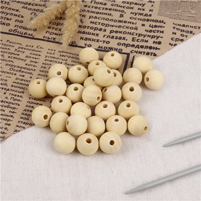 Набор бусин для макраме «Круг», d=16 мм, 50 шт.