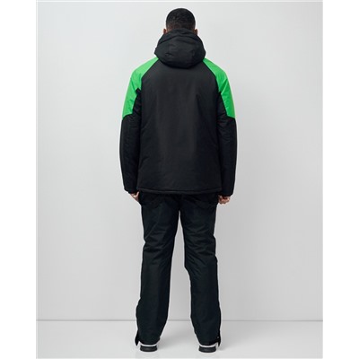 Горнолыжный костюм мужской зимний зеленого цвета 07713Z