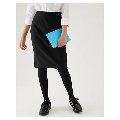Girls' Long Pencil School Skirt (9-16 Yrs)