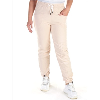 QB-84 BEIGE Брюки спортивные женские (95% хлопок, 5% стрейч) P&S