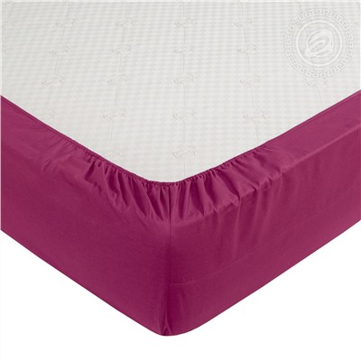 Простыня на резинке из поплина Вишня Арт Дизайн