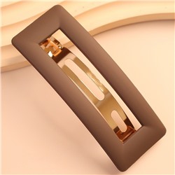 Заколка-автомат прямоугольная матовая 9,5 см.