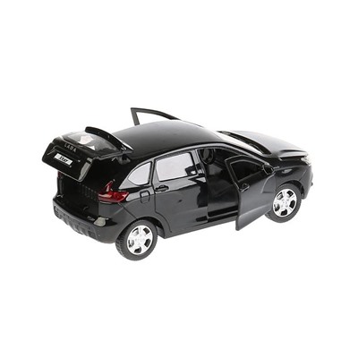 Машина металл LADA XRAY длина 12 см, двери, багаж, инерц, черный, кор. 271517
