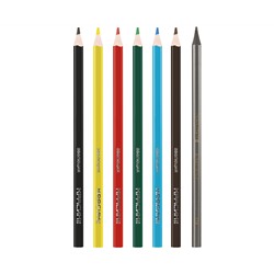 Карандаши цветные пластиковые Красин "Эволюция", 06цв.+1 ч/г HB, заточен., картон, европодвес