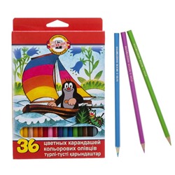 Карандаши цветные 36 цветов Koh-I-Noor 3655, «Крот», картонная коробка