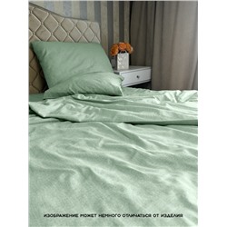 “Акция Простыня на резинке Льняные мотивы “Мята”  100% Хлопок