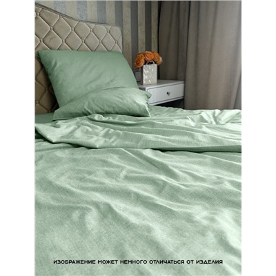 “Акция Простыня на резинке Льняные мотивы “Мята”  100% Хлопок