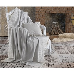 Накидка на Диван 170x220 см. 100% Хлопок Keten Etnik Gri